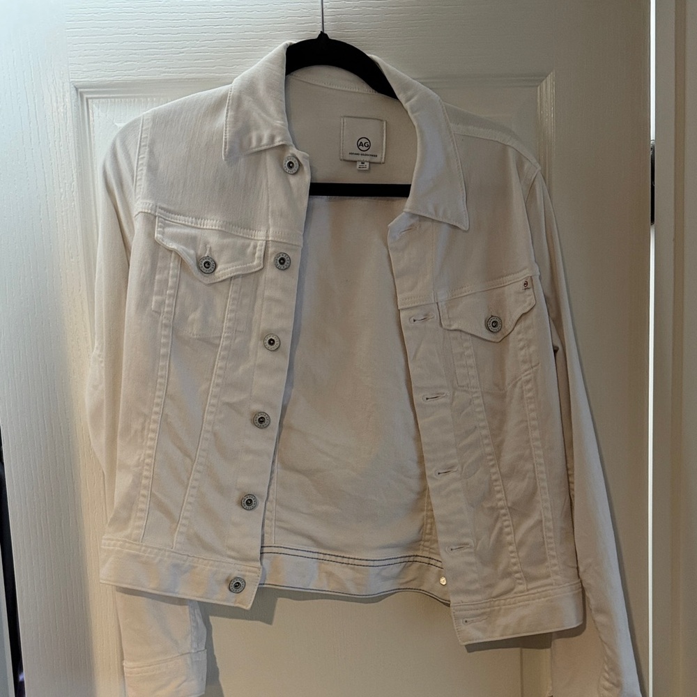 AG Adriano Goldschmied White Denim Jean Jacket